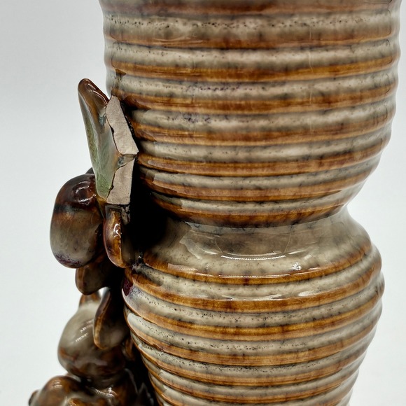 Squirrel Figurine Candlestick Ceramic Woodland 3D Decor Squirrel Acorn Leaves - Picture 10 of 10